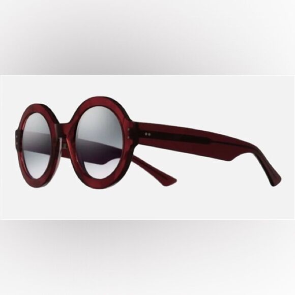 Cutler & Gross 1377 Red Round Sunglasses - Picture 2 of 2